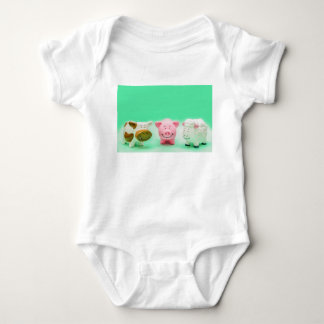 Funny Baby Farm Animals Cow Pig Sheep T-Shirt