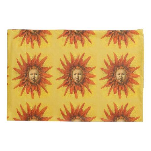 Funny Baby Flower Kussensloop (Achterkant)