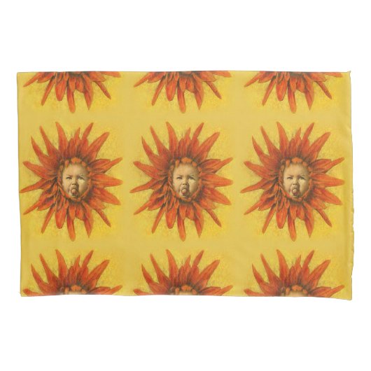 Funny Baby Flower Kussensloop (Voorkant)