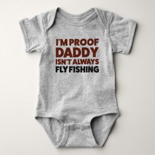 Funny Baby Fly Fishing Jersey Bodysuit Shirt