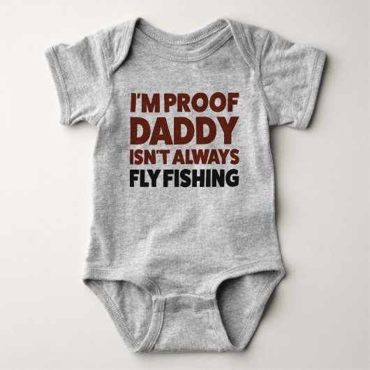Funny Baby Fly Fishing Jersey Bodysuit Shirt (Voorkant)