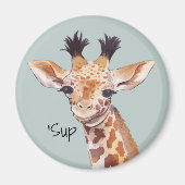 Funny Baby Giraffe gepersonaliseerd Magneet (Voorkant)