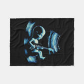 Funny Baby Guitar Player Rock Music Pregnancy Anno Fleece Deken (Voorkant (Horizontaal))