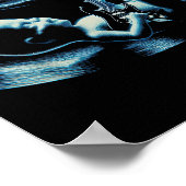 Funny Baby Guitar Player Rock Music Pregnancy Anno Poster (Hoek)