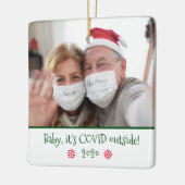 Funny Baby Het is Covid Outside Photo Snowflake Keramisch Ornament (Links)