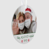 Funny Baby Het is Covid Outside Photo Snowflake Ornament (voorkant)