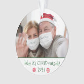 Funny Baby Het is Covid Outside Photo Snowflake Ornament (voorkant)