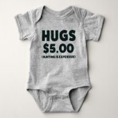 Funny Baby Hunting Jersey Bodysuit Shirt (Voorkant)