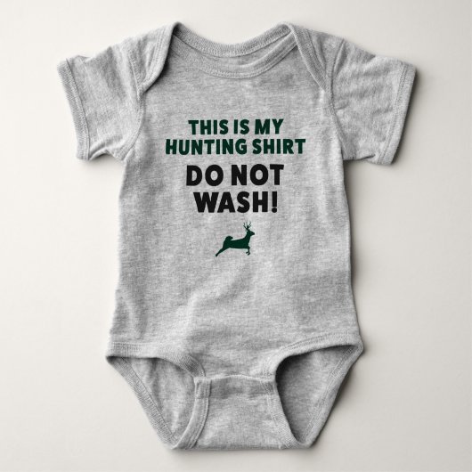 Funny Baby Hunting Jersey Bodysuit Shirt (Voorkant)