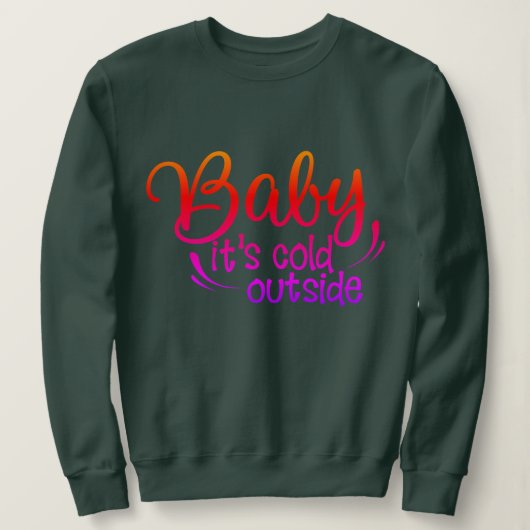 Funny Baby is koude buitenste Feestdagen kerst Trui (Design voorkant)