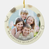 Funny BABY ITS COVID BUITEN de overlevende quarant Keramisch Ornament (Achterkant)