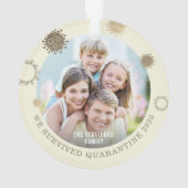 Funny BABY ITS COVID BUITEN de overlevende quarant Ornament (achterkant)