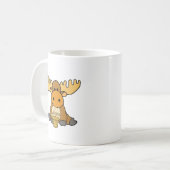 Funny Baby Moose eet Ice Cream Koffiemok (Voorkant links)