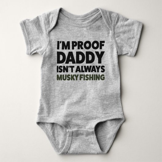 Funny Baby Musky Vist Jersey Bodysuit Shirt (Voorkant)
