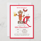 Funny Baby-Q BBQ SaUSE Modern Boy Girl Kaart (Voorkant)