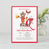 Funny Baby-Q BBQ SaUSE Modern Boy Girl Kaart (Staand voorkant)