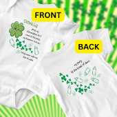 Funny Baby Quote Green Clover St Patricks Romper