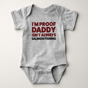 Funny Baby Salmon Vist Jersey Bodysuit Shirt