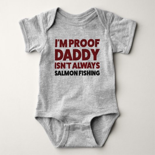 Funny Baby Salmon Vist Jersey Bodysuit Shirt (Voorkant)