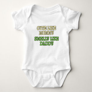 Funny Baby Shirt: Net zoals mama, een smakelijke v Romper