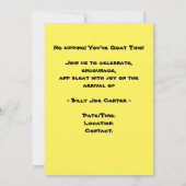 Funny Baby shower Goat Invitation Kaart (Achterkant)