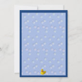 Funny Baby shower Invitation W/Pig Showering Kaart (Achterkant)