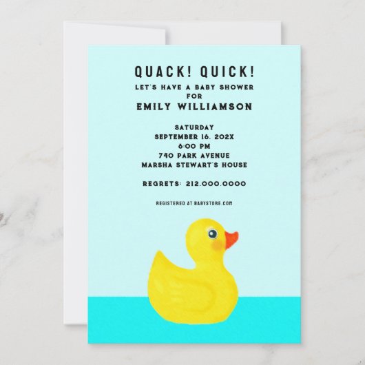 Funny Baby shower Kaart (Voorkant)