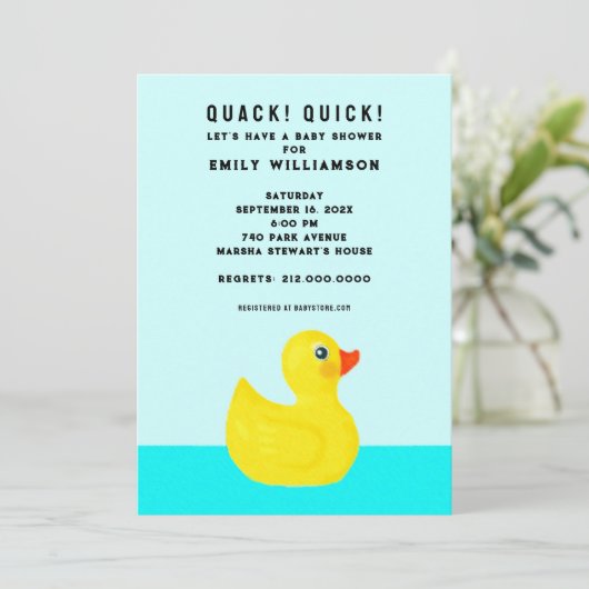 Funny Baby shower Kaart (Staand voorkant)