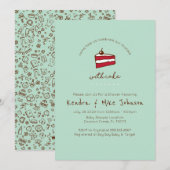 Funny Baby shower Uitnodiging (Voorkant / Achterkant)