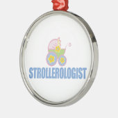 Funny Baby Stroller Metalen Ornament (Links)