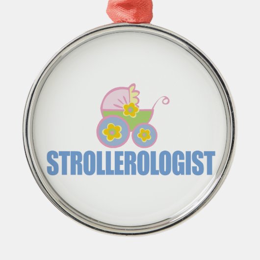 Funny Baby Stroller Metalen Ornament (Voorkant)
