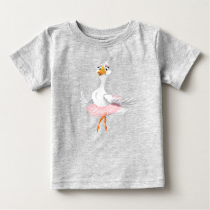 Funny Baby T-Shirt met Ballerina Duck