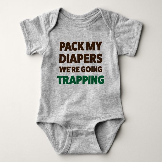Funny Baby Trapping Jersey Bodysuit Shirt (Voorkant)