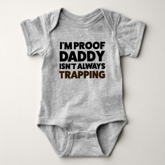 Funny Baby Trapping Jersey Bodysuit Shirt (Voorkant)