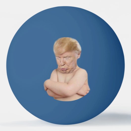 Funny Baby Trump Pingpongbal (Voorkant)