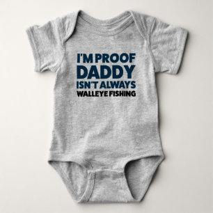 Funny Baby Walleye Vist Jersey Bodysuit Shirt