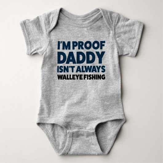 Funny Baby Walleye Vist Jersey Bodysuit Shirt (Voorkant)