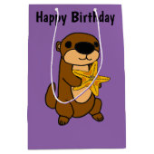 Funny Baby Zee Otter met Starfish Medium Cadeauzakje (Voorkant)