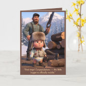 Funny Baby's First Steps Card Kaart (Gele Bloem)