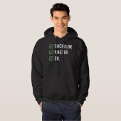 FUNNY Bachelor Master Doctorate Degree Dr Phd Gift Hoodie (Voorkant volledig)