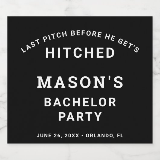 Funny Bachelor Party Beer Label Bier Etiket (Enkel label)