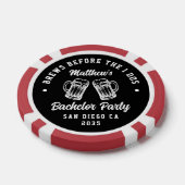Funny Bachelor Party Brews Before I Dos Beer Poker Chips (Enkel)