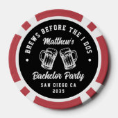 Funny Bachelor Party Brews Before I Dos Beer Poker Chips (Achterkant)