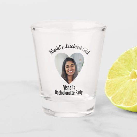 Funny Bachelor Party Favor Bride's Face Shot Glass Glas (Voorkant)