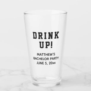 Funny Bachelor Party Favor Drink in Beer Pint Glas