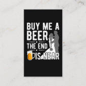 Funny Bachelor Party Groom Wedding Beer Visitekaartje (Voorkant)