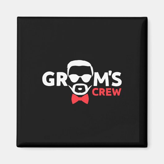 Funny Bachelor Party Grooms Crew-stadion Magneet (Voorkant)