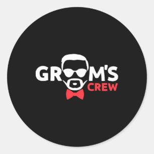 Funny Bachelor Party Grooms Crew-stadion Ronde Sticker