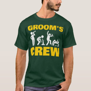 Funny Bachelor Party Grooms Crew-stadion T-shirt