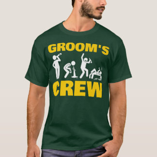 Funny Bachelor Party Grooms Crew-stadion T-shirt